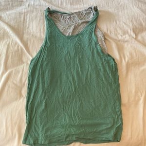 Maxwin green and grey tank top